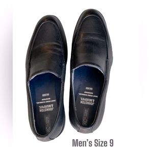 NWOT! Men’s Johnston & Murphy Black Dual Width Waterproof Loafers SIZE 9